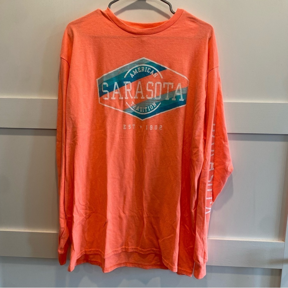 Coral Long Sleeve Sarasota Shirt Size XL
